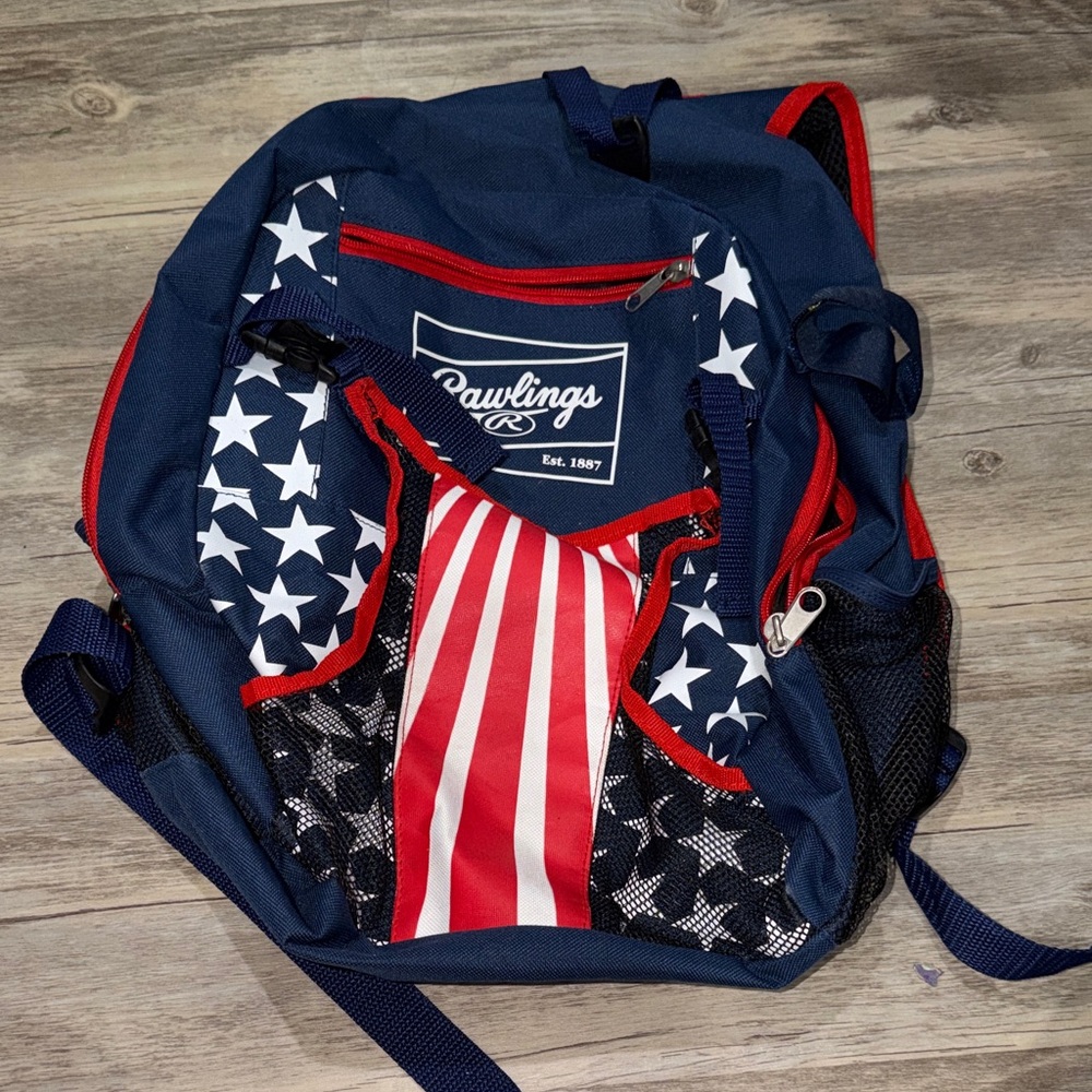 Rawlings Navy, Red & White Patriotic Backpack